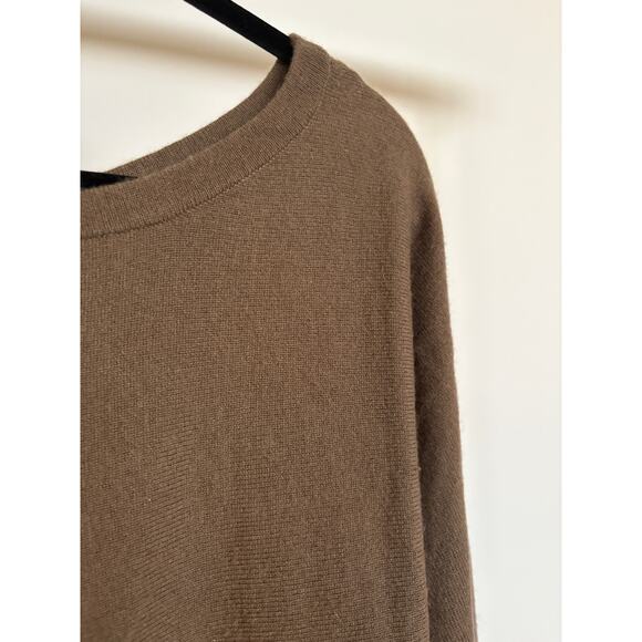 Vince Chocolate Brown Wool Cashmere Blend Sweater Minimalist Classic Medium - Picture 2 of 6